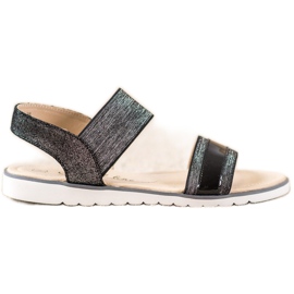 Filippo Slip-on-Sandalen mit Glitzer schwarz