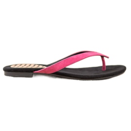 J. Star Lässige Flip-Flops schwarz rosa