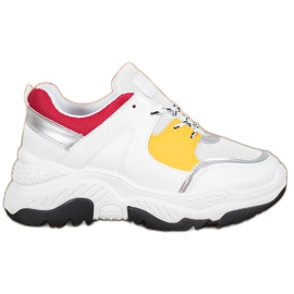 SHELOVET Modische Sneakers mit Schnürung weiß