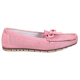 Kylie Bequeme Slipper mit Schleife rosa