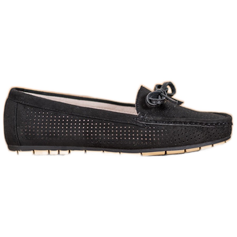 Kylie Bequeme Slipper mit Schleife schwarz