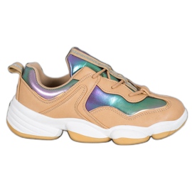 Kylie Stilvolle Sportschuhe beige mehrfarbig