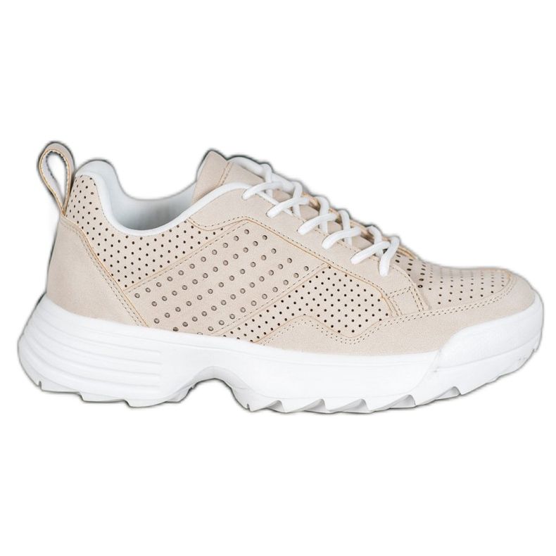 Kylie Leichte durchbrochene Sneaker beige