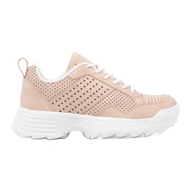 Kylie Leichte durchbrochene Sneaker rosa