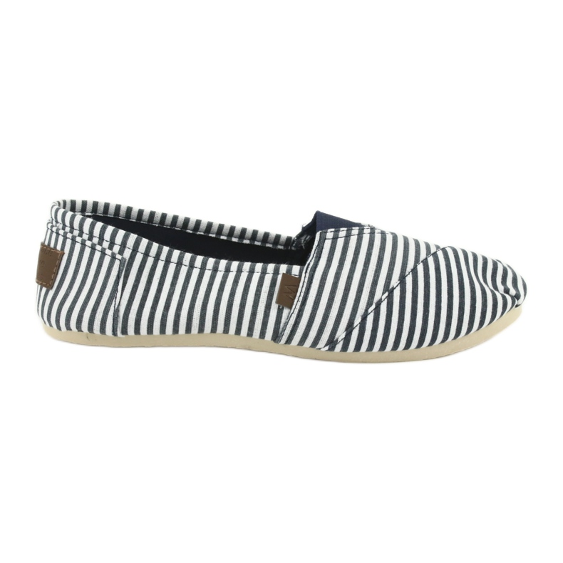 Wishot Bequemer, modischer Streifensneaker 32-065, weiß und blau
