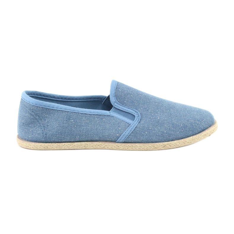 Wishot Damen-Espadrilles mit Glitzer 32-187 Blau