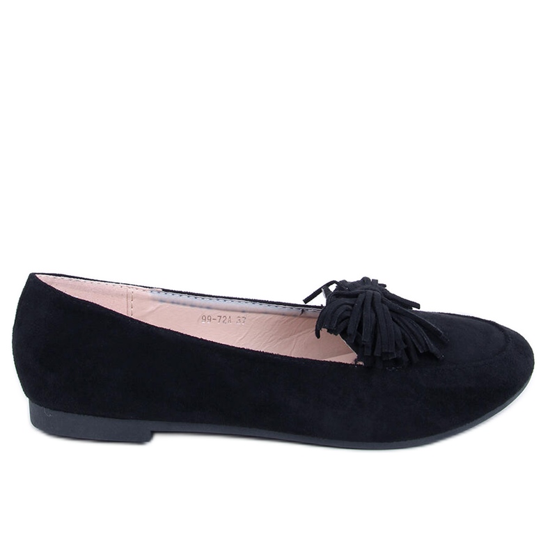 Schwarze Damen-Loafer 99-72A Schwarz