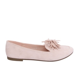 Damen Slipper beige und pink 99-72A Beige