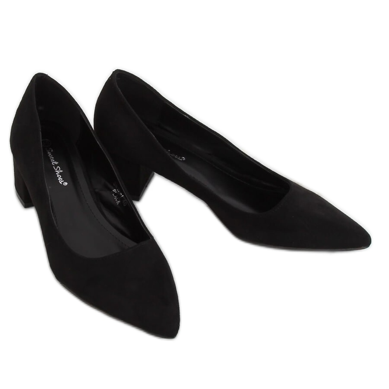 Pumps niedrige Absätze schwarz 3837 Black