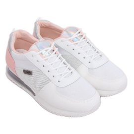 Damen Sportschuhe weiß und rosa C013 Blanco