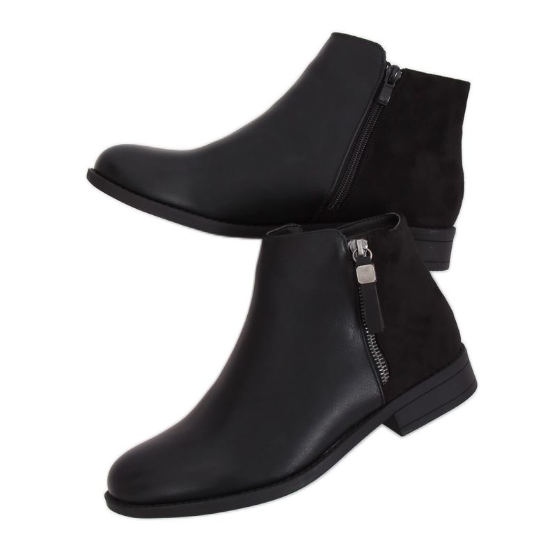 Schwarze Chelsea Boots für Damen B0-350 Black Ii Qualität