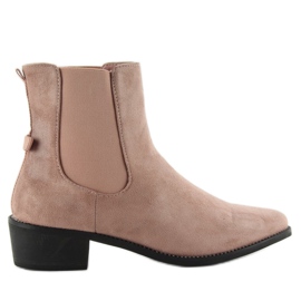 Schmale Chelsea-Boots mit rosa Schleife M270 Pink II Qualität