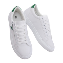 Weiße BY-231 WHITE / GREEN Damen-Sneaker