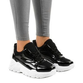 Schwarze modische Sportschuhe MS381E