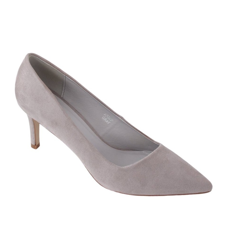 Graue Pumps asymmetrisch grau AF05P Grau