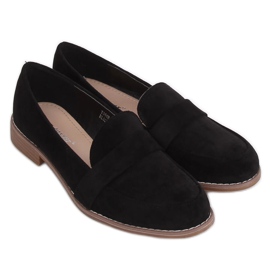 Schwarze Damen-Loafer T366P Schwarz