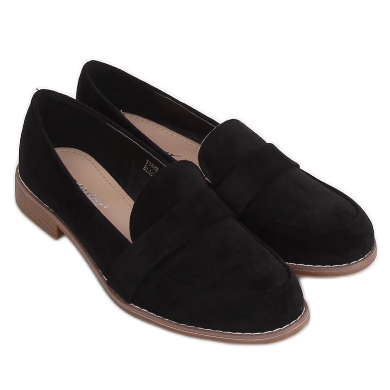 Schwarze Damen-Loafer T366P Schwarz