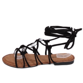 Schwarze Römersandalen CK152P Schwarz