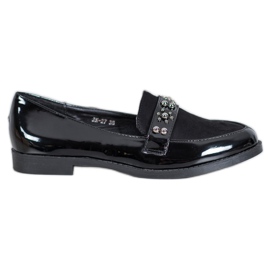 SHELOVET Lackierte Loafer schwarz