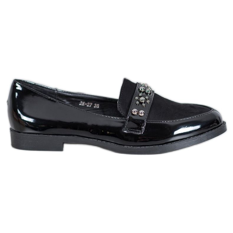 SHELOVET Lackierte Loafer schwarz
