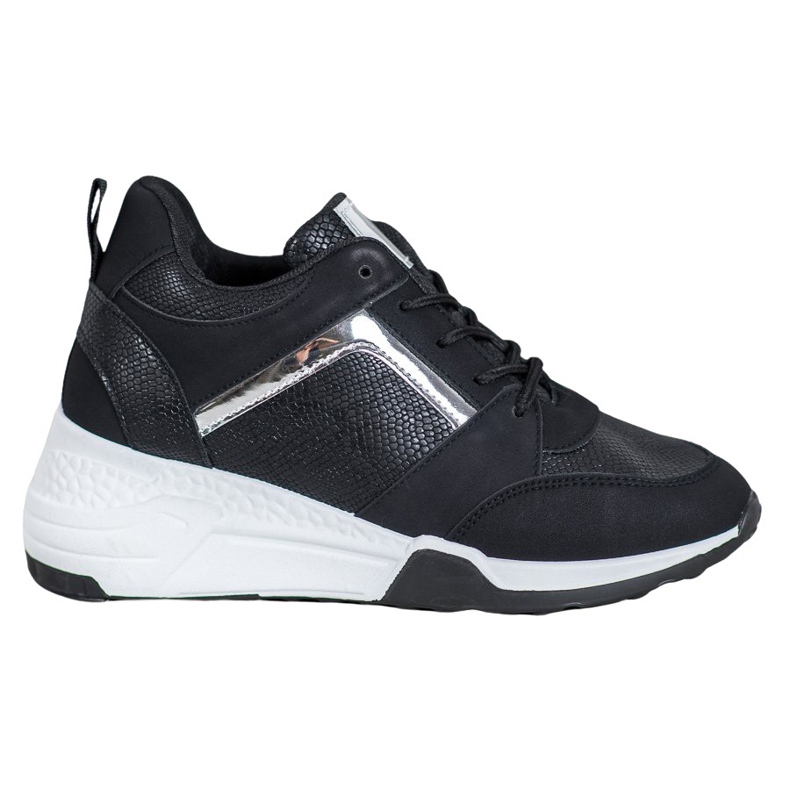 SHELOVET Keil Turnschuhe schwarz