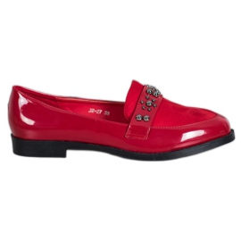 SHELOVET Lackierte Loafer rot