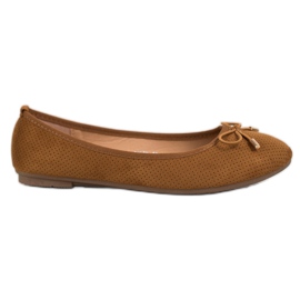 Clowse Ballerina mit Schleife braun