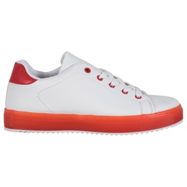 SHELOVET Schuhe mit bunter Sohle weiß