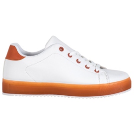 SHELOVET Schuhe mit bunter Sohle weiß