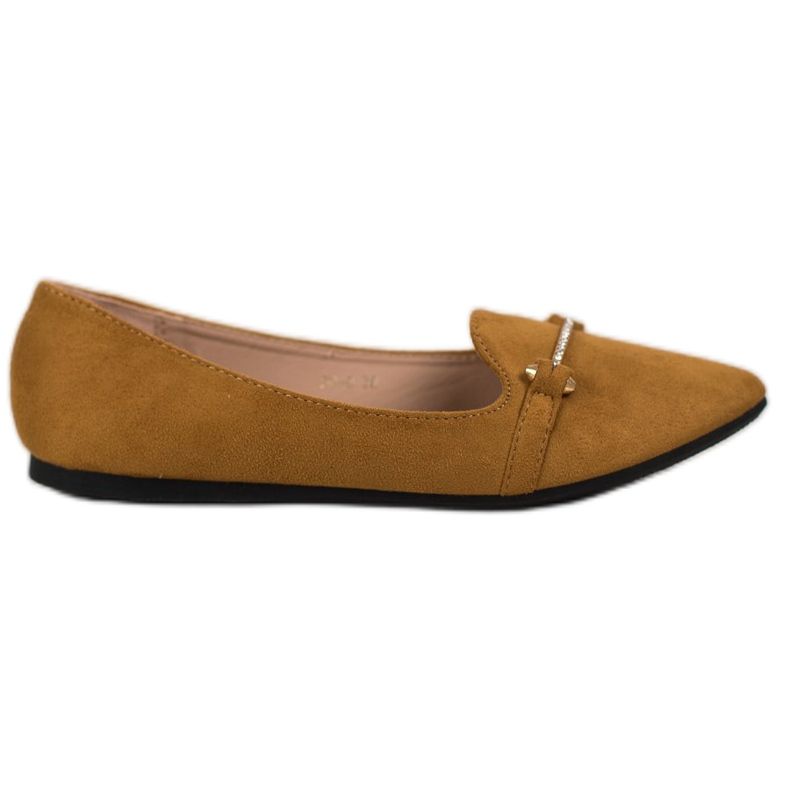 SHELOVET Ballerina in Spitz braun