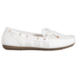 Diamantique Loafer aus Öko-Leder weiß