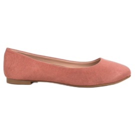 Best Shoes Ballerinas aus Wildleder rosa