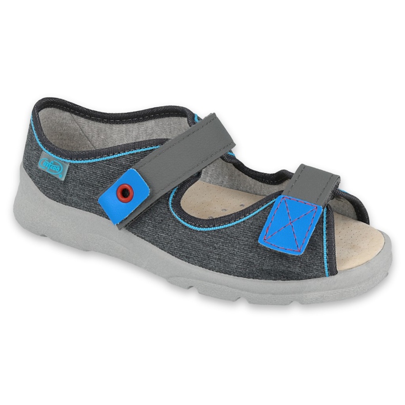 Befado Kinderschuhe 869Y139 blau grau