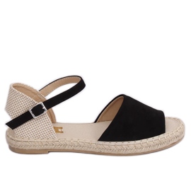 Schwarze BB28P Schwarze Espadrilles braun
