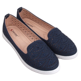ZA05P Blaue durchbrochene Herren marineblau