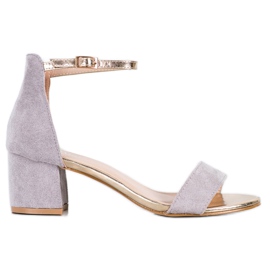 Seastar Sandalen mit goldenem Riemen grau