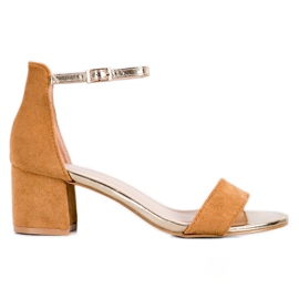 Seastar Sandalen mit goldenem Riemen braun