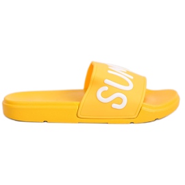 SHELOVET Gummi Hausschuhe gelb