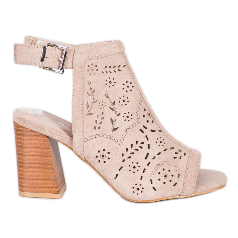 Mannika Aufgebaute durchbrochene Sandalen braun