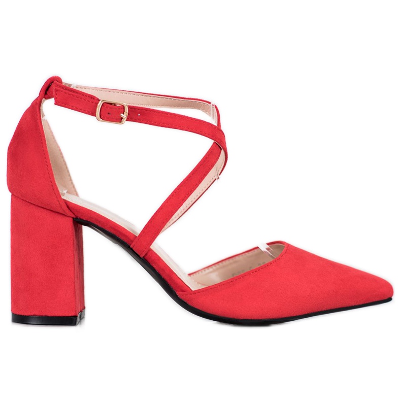 Diamantique Pumpen auf einer Säule rot