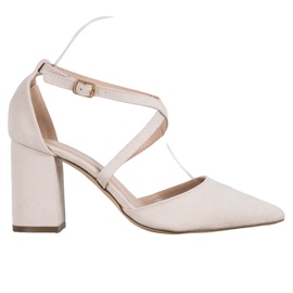 Diamantique Pumpen auf einer Säule braun