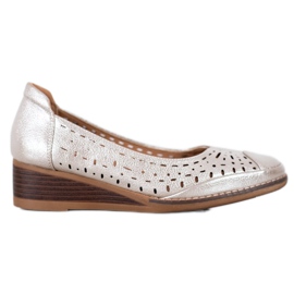 Pumps am VINCEZA Keil silber- grau