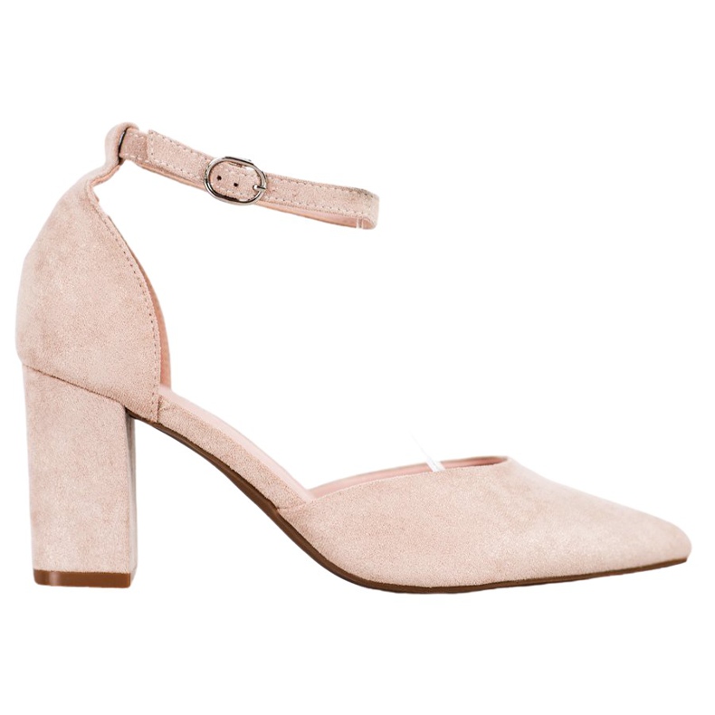 W. Potocki Wildleder Pumps in Spitz beige