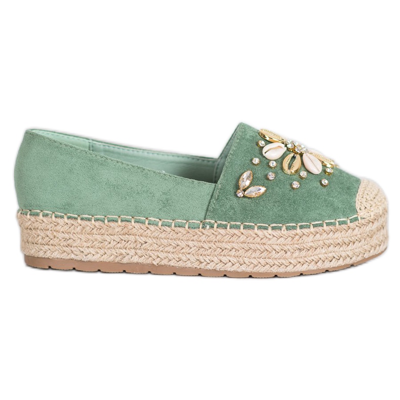 Seastar Espadrilles mit Ornamenten grün
