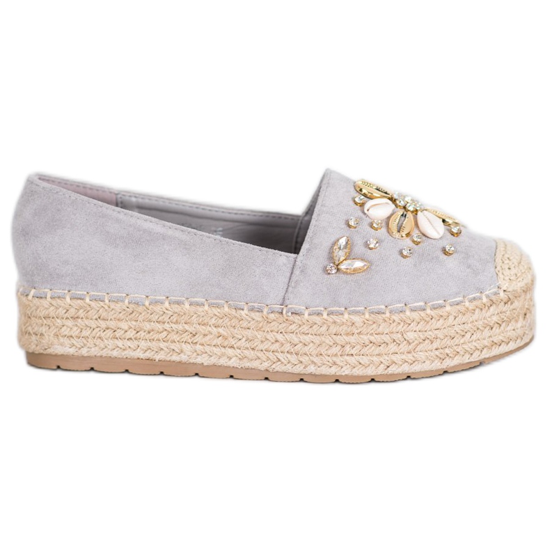 Seastar Espadrilles mit Ornamenten grau