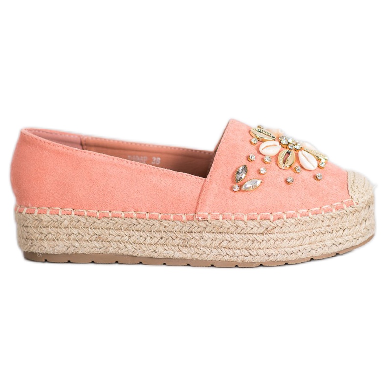 Seastar Espadrilles mit Ornamenten rosa