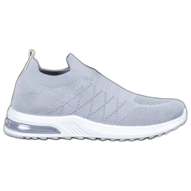 Diamantique Graue Slip-On Schuhe