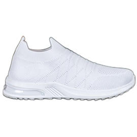 Diamantique Weiße Slip-On Schuhe