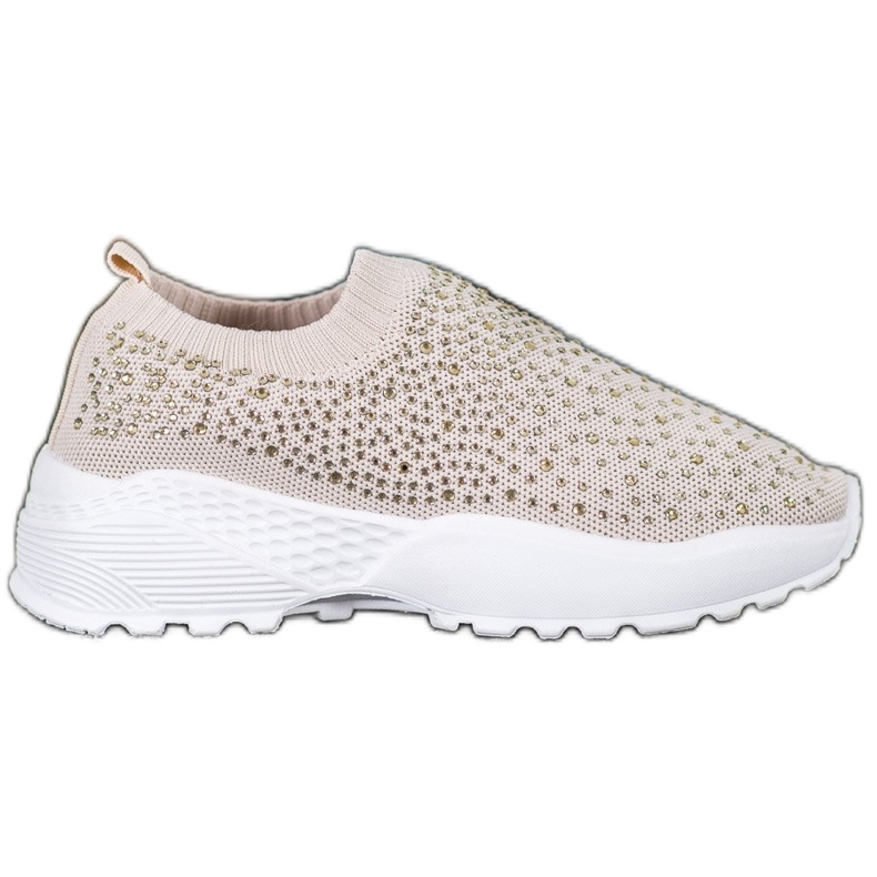 Diamantique Sportschuhe mit Kristallen braun