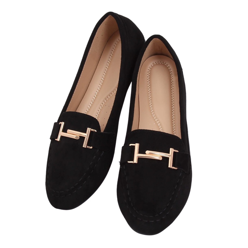 Schwarze Damen-Loafer 99-13A Schwarz